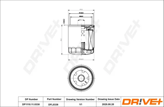 Ölfilter Dr!ve+ DP1110.11.0338 Bild Ölfilter Dr!ve+ DP1110.11.0338