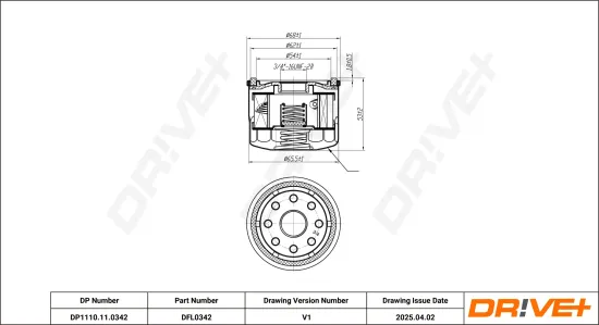 Ölfilter Dr!ve+ DP1110.11.0342 Bild Ölfilter Dr!ve+ DP1110.11.0342