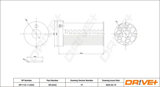 Ölfilter Dr!ve+ DP1110.11.0343 Bild Ölfilter Dr!ve+ DP1110.11.0343