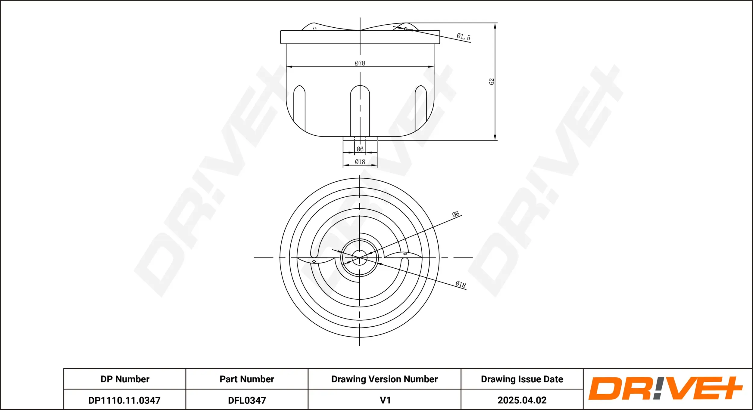 Ölfilter Dr!ve+ DP1110.11.0347