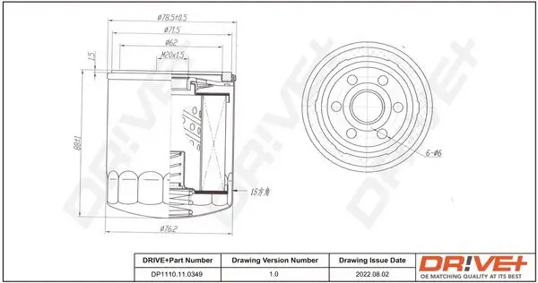 Ölfilter DR!VE+ DP1110.11.0349