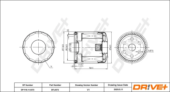 Ölfilter Dr!ve+ DP1110.11.0372 Bild Ölfilter Dr!ve+ DP1110.11.0372