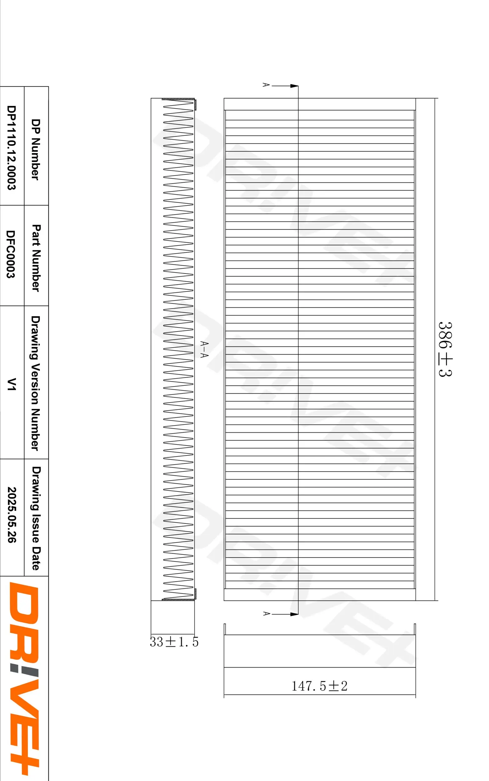 Filter, Innenraumluft Dr!ve+ DP1110.12.0003
