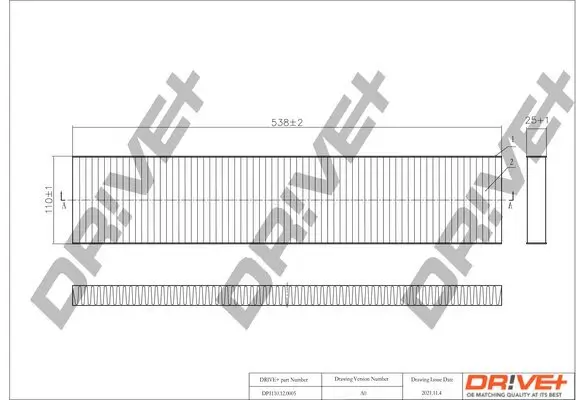 Filter, Innenraumluft Dr!ve+ DP1110.12.0005