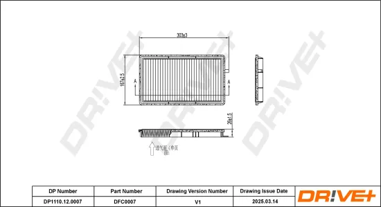 Filter, Innenraumluft Dr!ve+ DP1110.12.0007 Bild Filter, Innenraumluft Dr!ve+ DP1110.12.0007