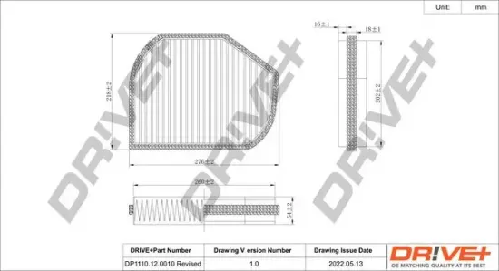 Filter, Innenraumluft Dr!ve+ DP1110.12.0010 Bild Filter, Innenraumluft Dr!ve+ DP1110.12.0010