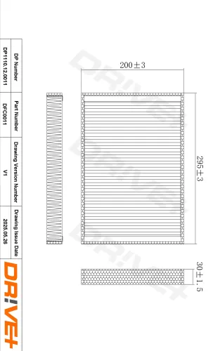 Filter, Innenraumluft Dr!ve+ DP1110.12.0011 Bild Filter, Innenraumluft Dr!ve+ DP1110.12.0011
