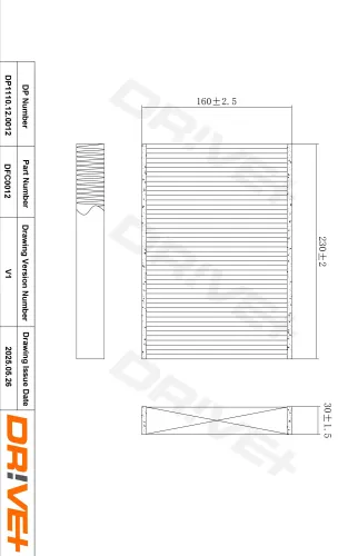 Filter, Innenraumluft Dr!ve+ DP1110.12.0012 Bild Filter, Innenraumluft Dr!ve+ DP1110.12.0012