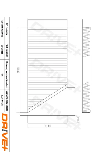 Filter, Innenraumluft Dr!ve+ DP1110.12.0015 Bild Filter, Innenraumluft Dr!ve+ DP1110.12.0015