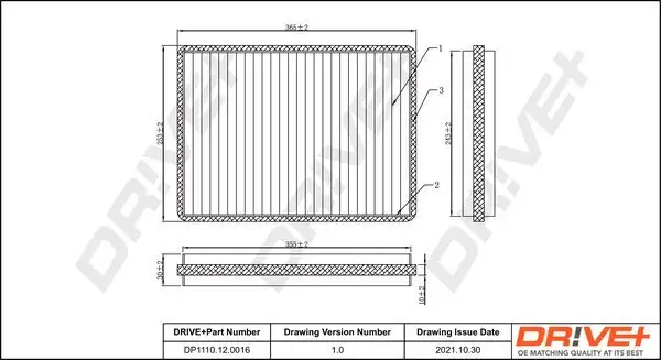 Filter, Innenraumluft DR!VE+ DP1110.12.0016