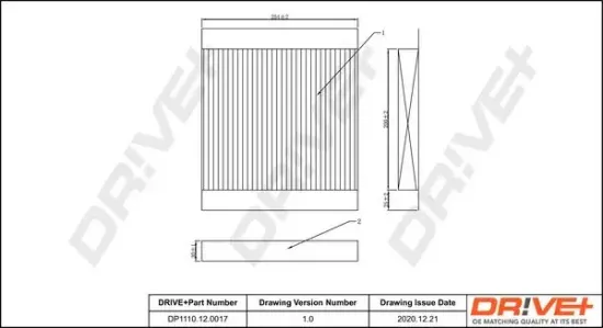 Filter, Innenraumluft Dr!ve+ DP1110.12.0017 Bild Filter, Innenraumluft Dr!ve+ DP1110.12.0017