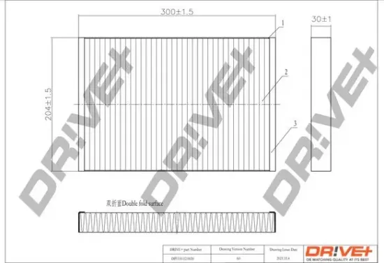 Filter, Innenraumluft Dr!ve+ DP1110.12.0020 Bild Filter, Innenraumluft Dr!ve+ DP1110.12.0020