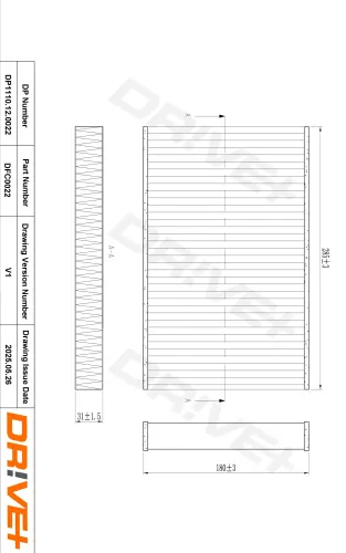 Filter, Innenraumluft Dr!ve+ DP1110.12.0022 Bild Filter, Innenraumluft Dr!ve+ DP1110.12.0022