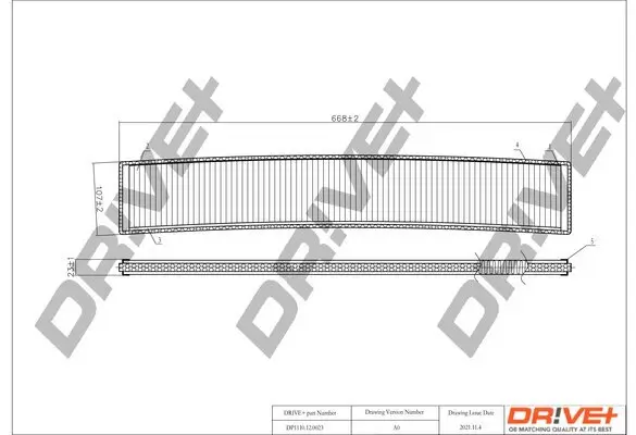 Filter, Innenraumluft Dr!ve+ DP1110.12.0023