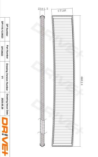 Filter, Innenraumluft Dr!ve+ DP1110.12.0023 Bild Filter, Innenraumluft Dr!ve+ DP1110.12.0023