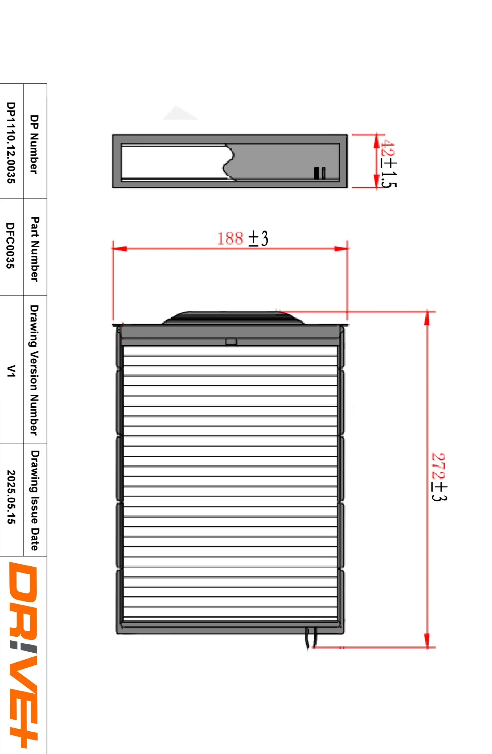 Filter, Innenraumluft Dr!ve+ DP1110.12.0035