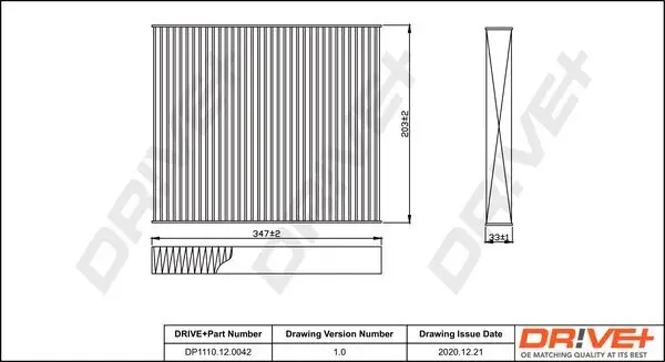 Filter, Innenraumluft DR!VE+ DP1110.12.0042