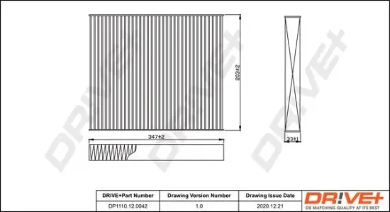 Filter, Innenraumluft DR!VE+ DP1110.12.0042 Bild Filter, Innenraumluft DR!VE+ DP1110.12.0042
