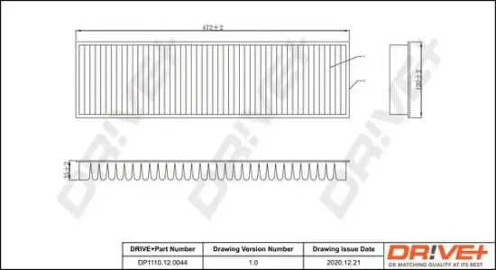 Filter, Innenraumluft Dr!ve+ DP1110.12.0044 Bild Filter, Innenraumluft Dr!ve+ DP1110.12.0044