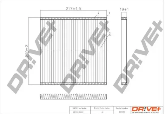 Filter, Innenraumluft Dr!ve+ DP1110.12.0051 Bild Filter, Innenraumluft Dr!ve+ DP1110.12.0051