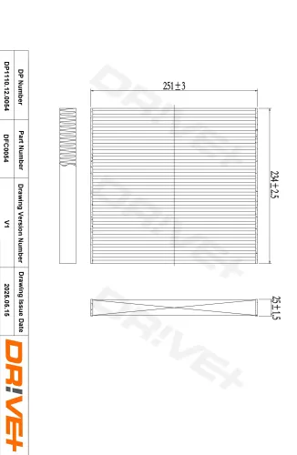 Filter, Innenraumluft Dr!ve+ DP1110.12.0054 Bild Filter, Innenraumluft Dr!ve+ DP1110.12.0054