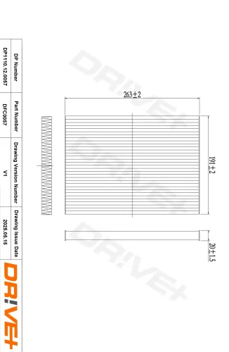 Filter, Innenraumluft Dr!ve+ DP1110.12.0057 Bild Filter, Innenraumluft Dr!ve+ DP1110.12.0057