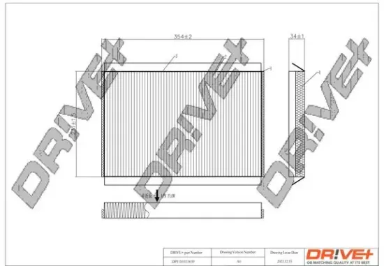 Filter, Innenraumluft Dr!ve+ DP1110.12.0059 Bild Filter, Innenraumluft Dr!ve+ DP1110.12.0059