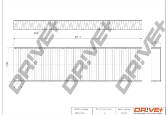 Filter, Innenraumluft DR!VE+ DP1110.12.0063 Bild Filter, Innenraumluft DR!VE+ DP1110.12.0063