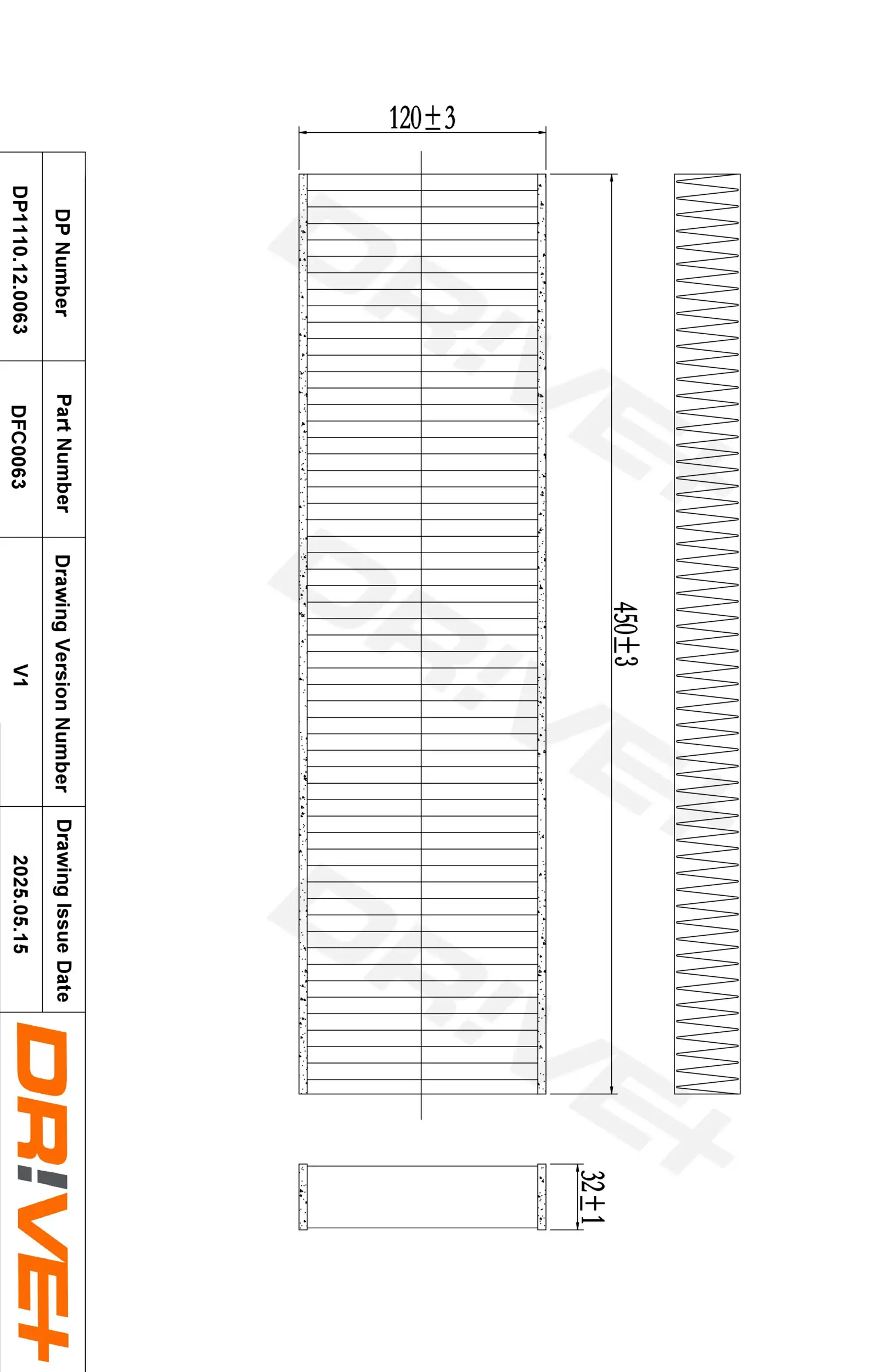 Filter, Innenraumluft Dr!ve+ DP1110.12.0063