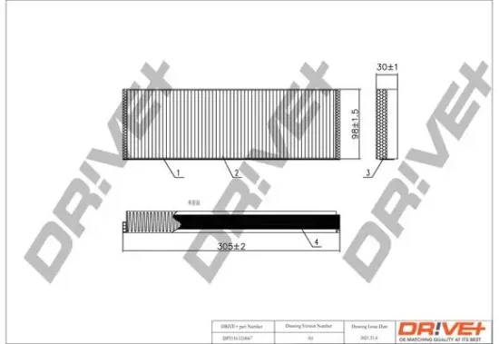 Filter, Innenraumluft Dr!ve+ DP1110.12.0067 Bild Filter, Innenraumluft Dr!ve+ DP1110.12.0067