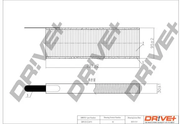 Filter, Innenraumluft Dr!ve+ DP1110.12.0070