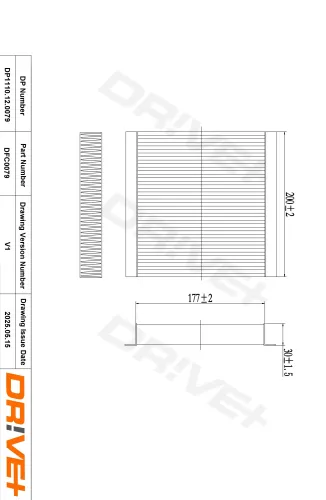 Filter, Innenraumluft Dr!ve+ DP1110.12.0079 Bild Filter, Innenraumluft Dr!ve+ DP1110.12.0079