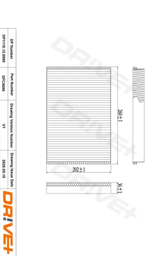 Filter, Innenraumluft Dr!ve+ DP1110.12.0080 Bild Filter, Innenraumluft Dr!ve+ DP1110.12.0080