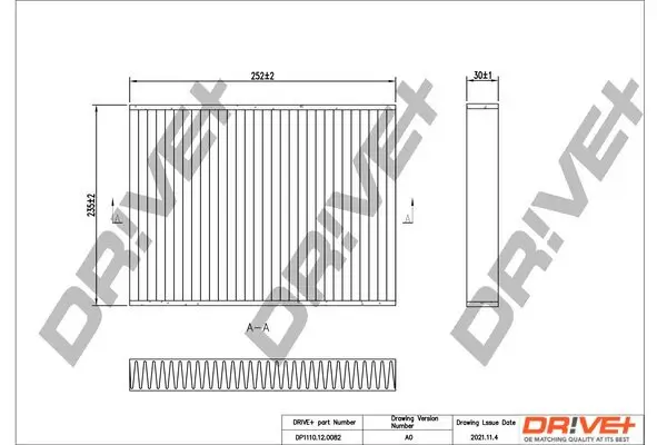 Filter, Innenraumluft Dr!ve+ DP1110.12.0082