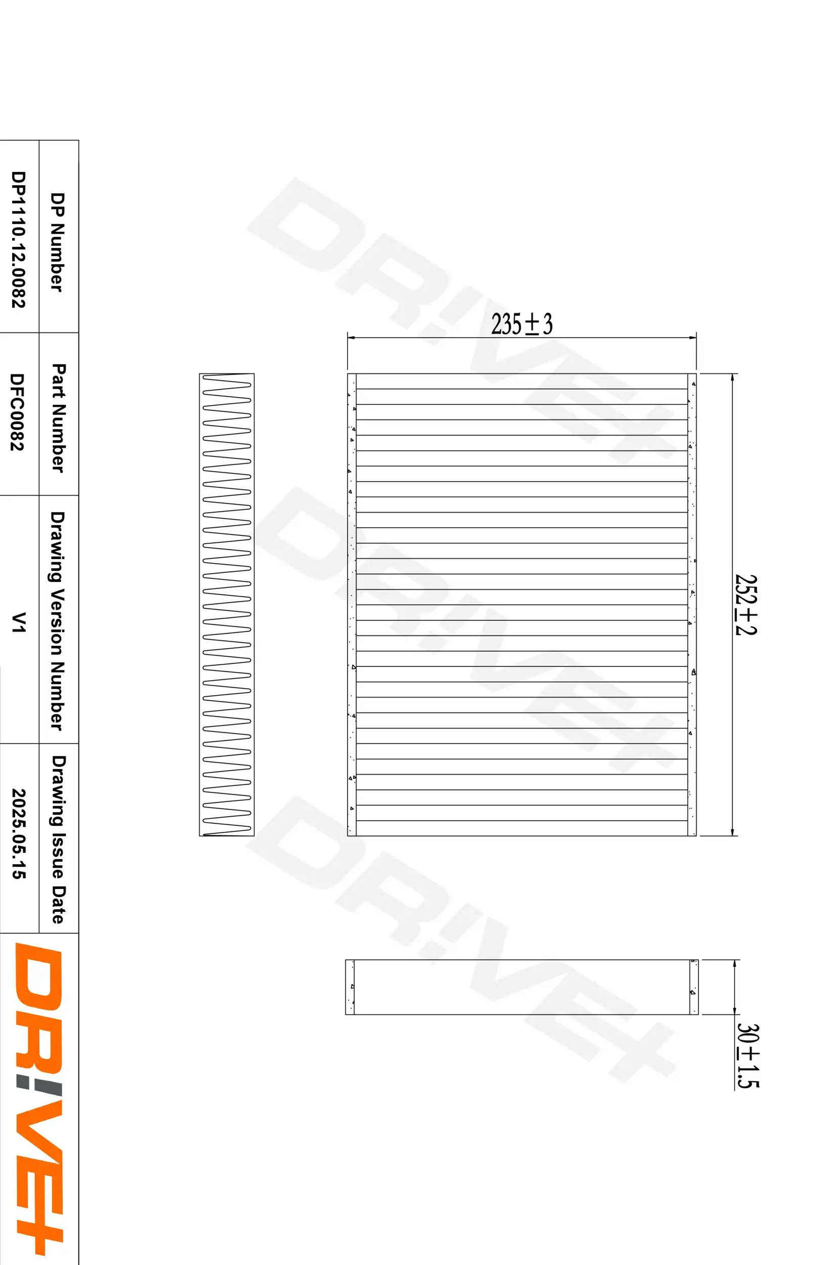 Filter, Innenraumluft Dr!ve+ DP1110.12.0082