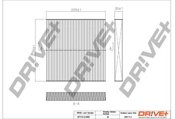 Filter, Innenraumluft Dr!ve+ DP1110.12.0083