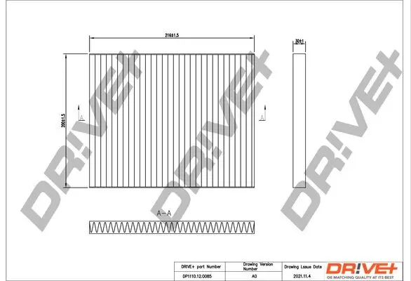 Filter, Innenraumluft Dr!ve+ DP1110.12.0085