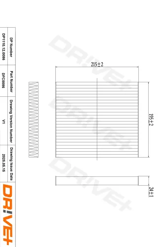 Filter, Innenraumluft Dr!ve+ DP1110.12.0086 Bild Filter, Innenraumluft Dr!ve+ DP1110.12.0086