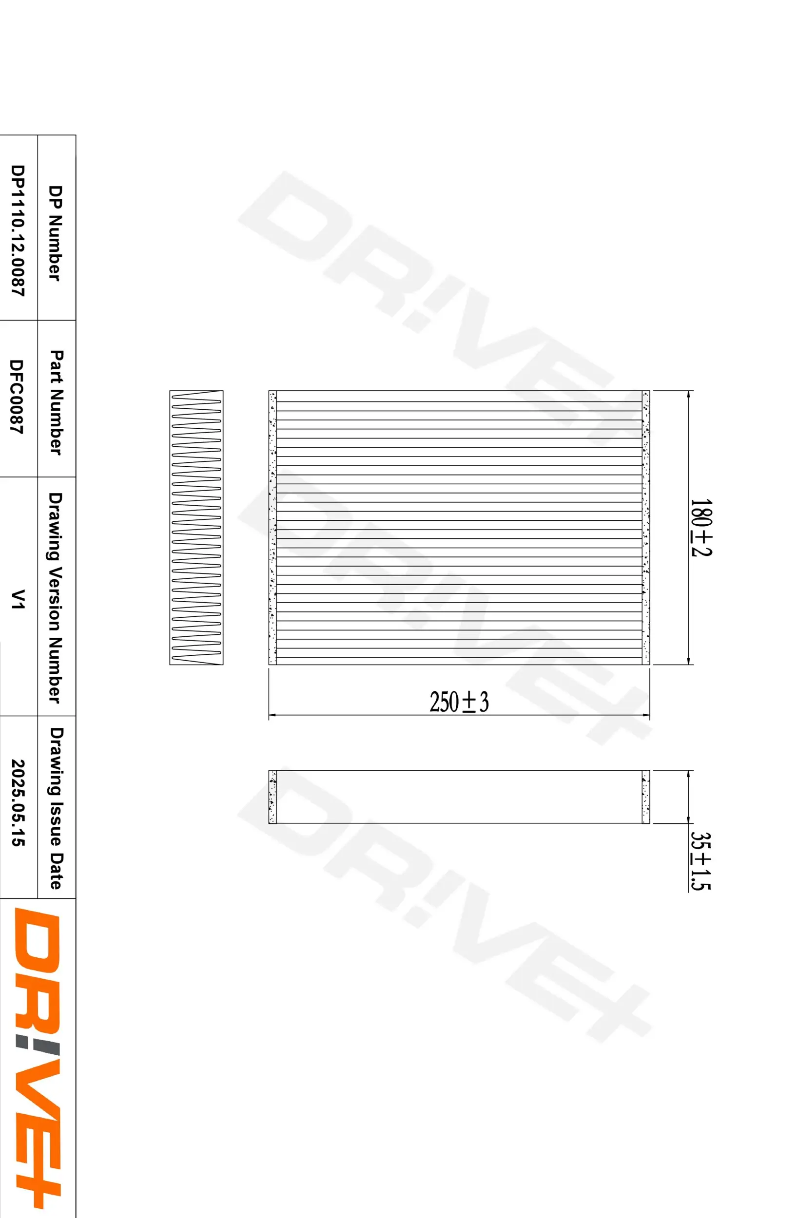 Filter, Innenraumluft Dr!ve+ DP1110.12.0087