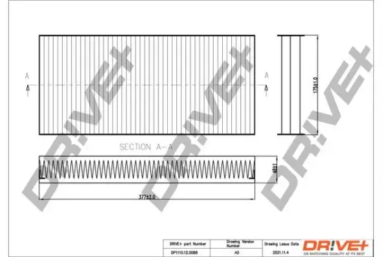 Filter, Innenraumluft Dr!ve+ DP1110.12.0088 Bild Filter, Innenraumluft Dr!ve+ DP1110.12.0088