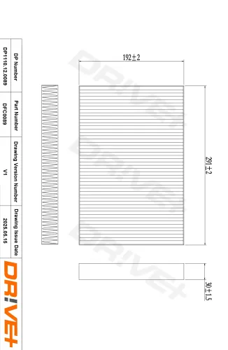 Filter, Innenraumluft Dr!ve+ DP1110.12.0089 Bild Filter, Innenraumluft Dr!ve+ DP1110.12.0089