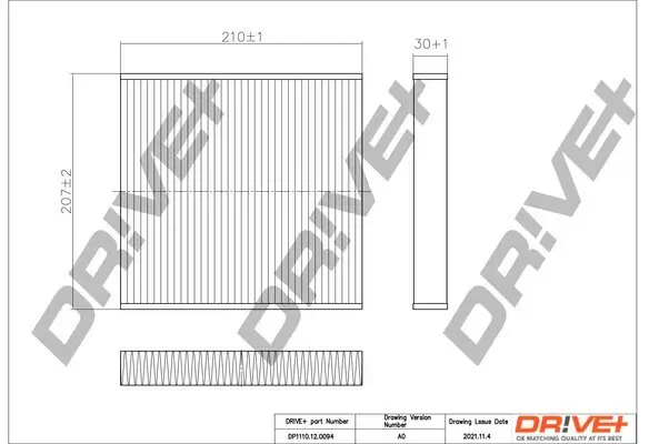 Filter, Innenraumluft Dr!ve+ DP1110.12.0094