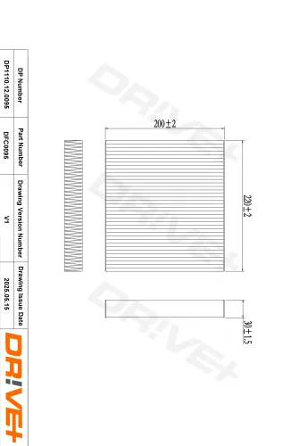 Filter, Innenraumluft Dr!ve+ DP1110.12.0095 Bild Filter, Innenraumluft Dr!ve+ DP1110.12.0095