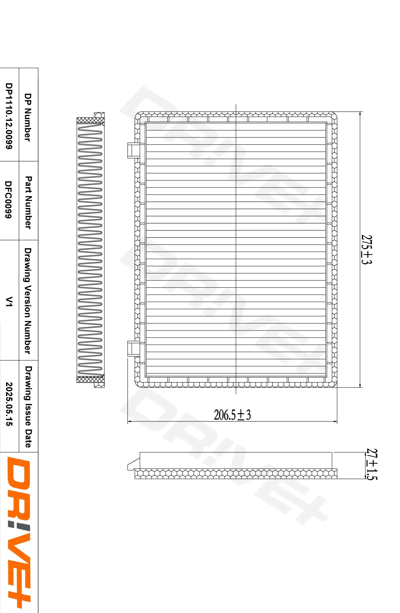 Filter, Innenraumluft Dr!ve+ DP1110.12.0099