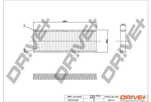 Filter, Innenraumluft Dr!ve+ DP1110.12.0100