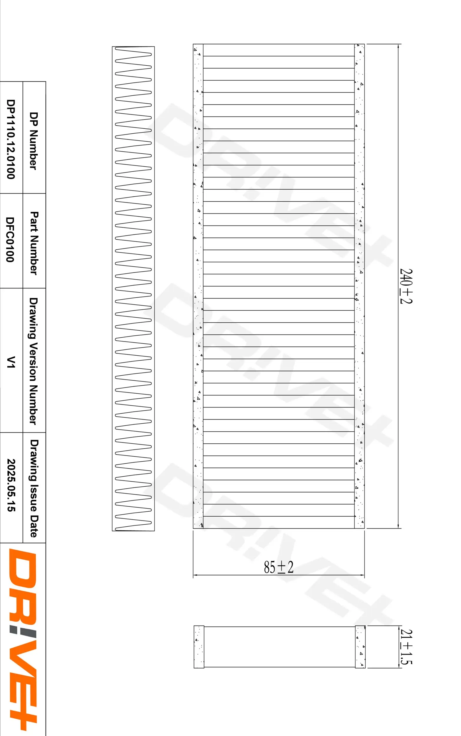 Filter, Innenraumluft Dr!ve+ DP1110.12.0100