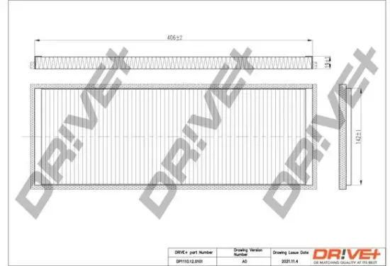 Filter, Innenraumluft Dr!ve+ DP1110.12.0101 Bild Filter, Innenraumluft Dr!ve+ DP1110.12.0101