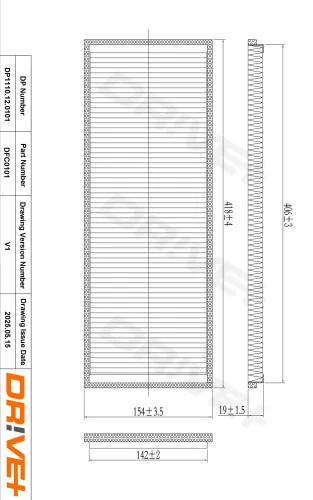 Filter, Innenraumluft Dr!ve+ DP1110.12.0101 Bild Filter, Innenraumluft Dr!ve+ DP1110.12.0101