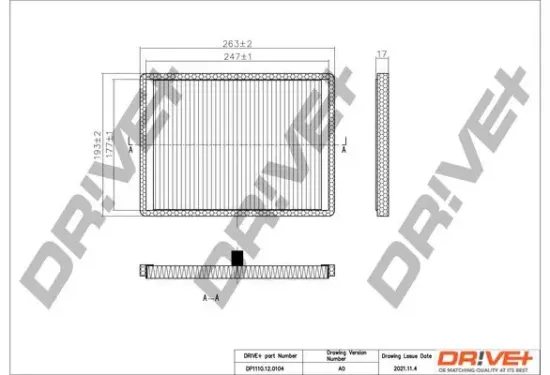 Filter, Innenraumluft Dr!ve+ DP1110.12.0104 Bild Filter, Innenraumluft Dr!ve+ DP1110.12.0104