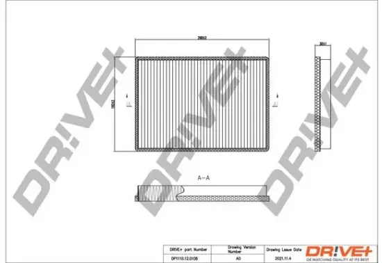 Filter, Innenraumluft Dr!ve+ DP1110.12.0106 Bild Filter, Innenraumluft Dr!ve+ DP1110.12.0106